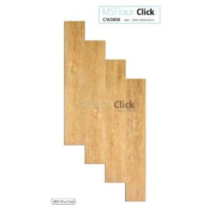 Sàn nhựa khóa hèm 4ly vân gỗ MSFloor Click – Mã: CW3808. ĐVT: m2