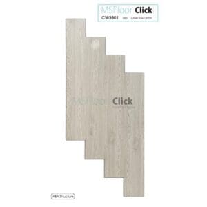 Sàn nhựa khóa hèm 4ly vân gỗ MSFloor Click – Mã: CW3801. ĐVT: m2