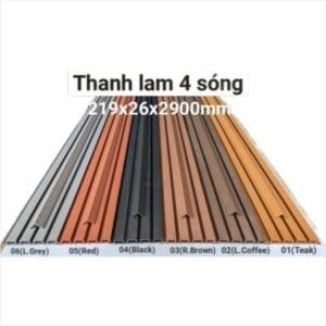 Lam 4 sóng ngoài trời – KT: 219 x 26 x 2900mm