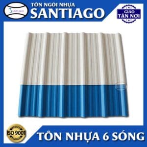 Tấm nhựa 6 sóng vuông. ĐVT: mét