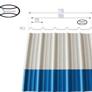 Tấm nhựa 6 sóng vuông. ĐVT: mét - Ảnh 3