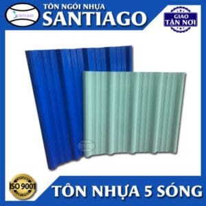 Tôn nhựa 5 sóng vuông. ĐVT: mét