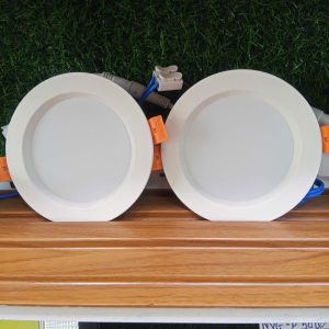 Đèn led Âm trần đế đúc tròn sơn tĩnh điện mặt.AS trắng/vàng(3màu)BH 2 năm