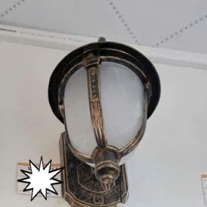 Đèn vách trụ ngoài trời DN 334 Đồng / Đen